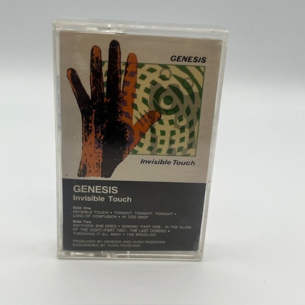Genesis Invisible Touch Cassette Tape 1986 Atlantic 81641-4-E Classic Rock Pop